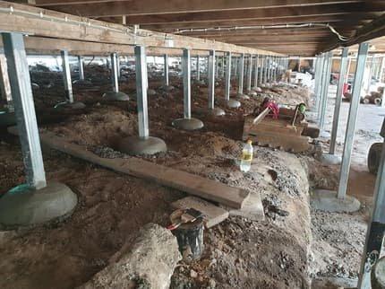 Restumping job in progress Townsville